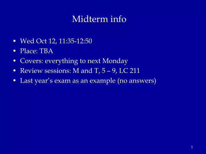 midterm info