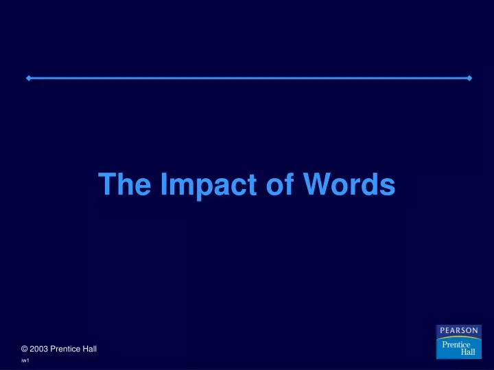 the impact of words