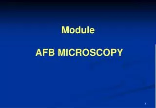 Module AFB MICROSCOPY