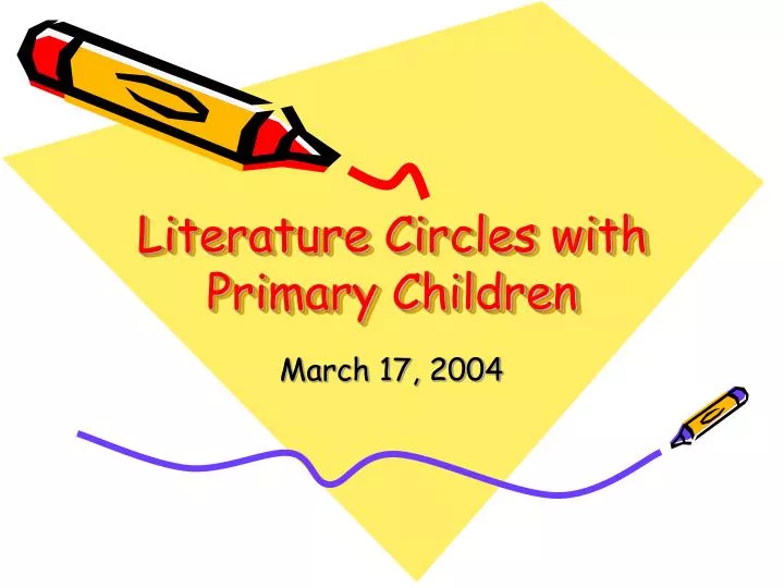 literature circles with primary children