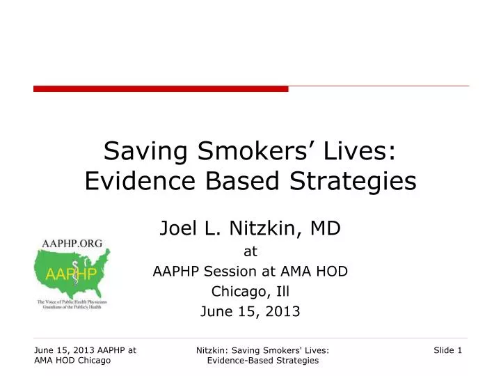saving smokers lives evidence based strategies