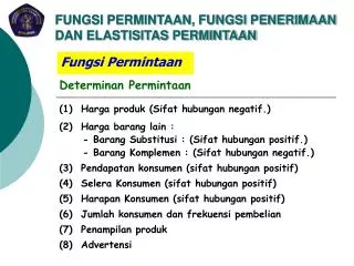determinan permintaan
