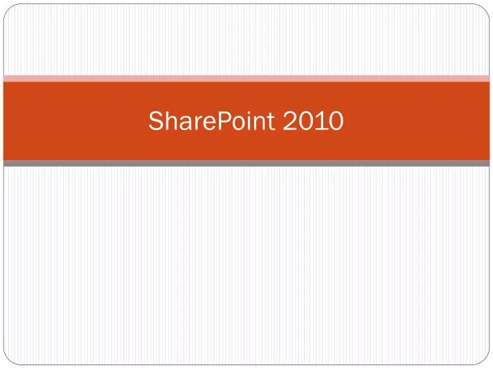 sharepoint 2010