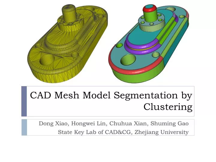 cad mesh model segmentation by clustering