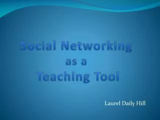 Social Networking as a Teaching Tool