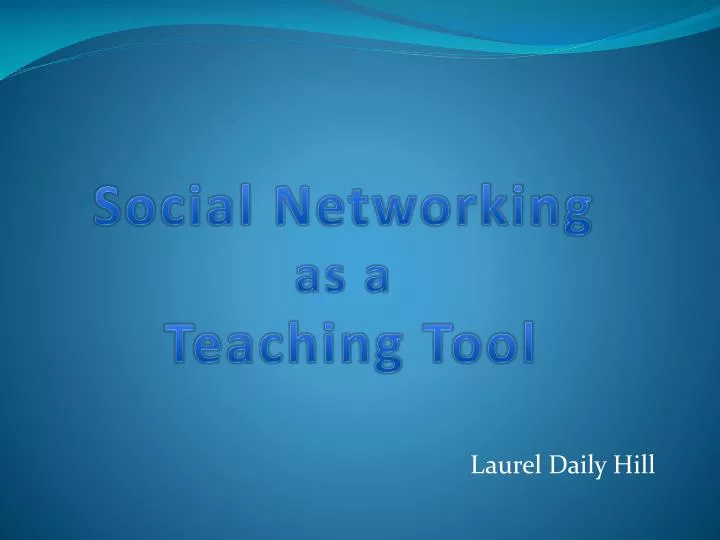 social networking as a teaching tool