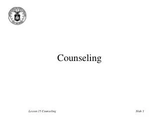 Counseling