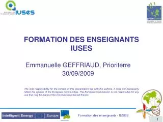 formation des enseignants iuses