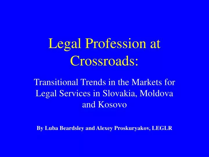 legal profession at crossroads