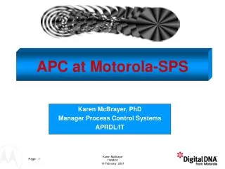 APC at Motorola-SPS