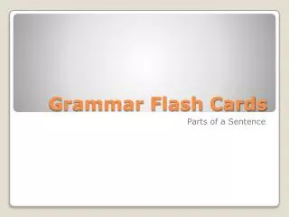 Grammar Flash Cards