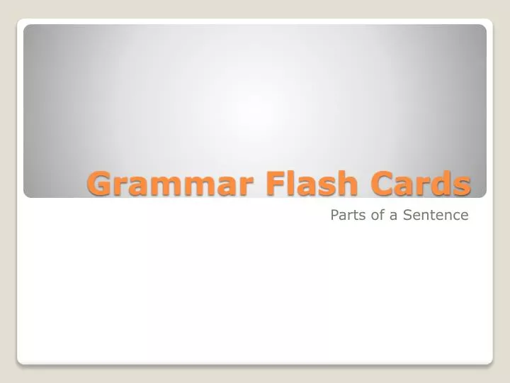 grammar flash cards