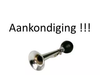 aankondiging