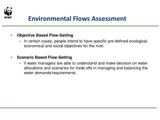 Environmental Flows Assessment