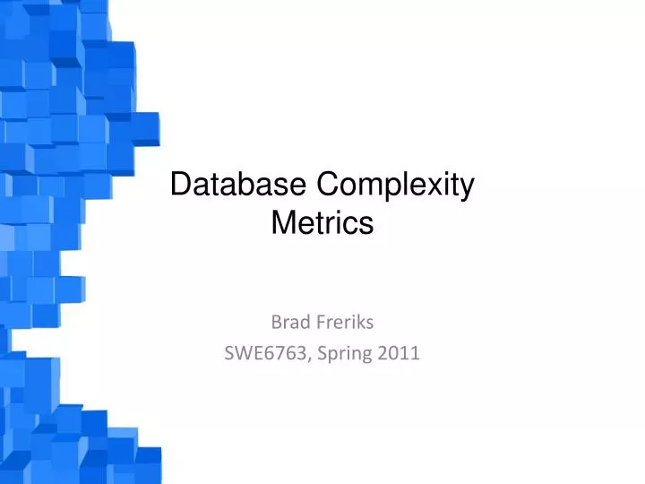 database complexity metrics