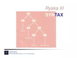 ryska iii syn tax