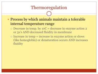 Thermoregulation