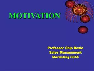 Professor Chip Besio Sales Management Marketing 3345