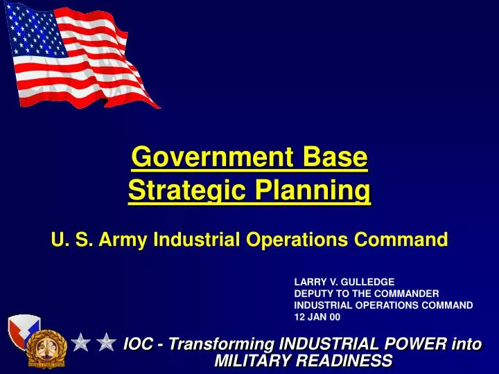 government base strategic planning