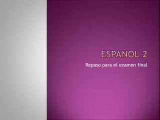 espa ol 2