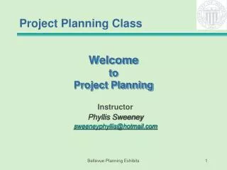 Welcome to Project Planning