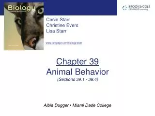 Chapter 39 Animal Behavior (Sections 39.1 - 39.4)