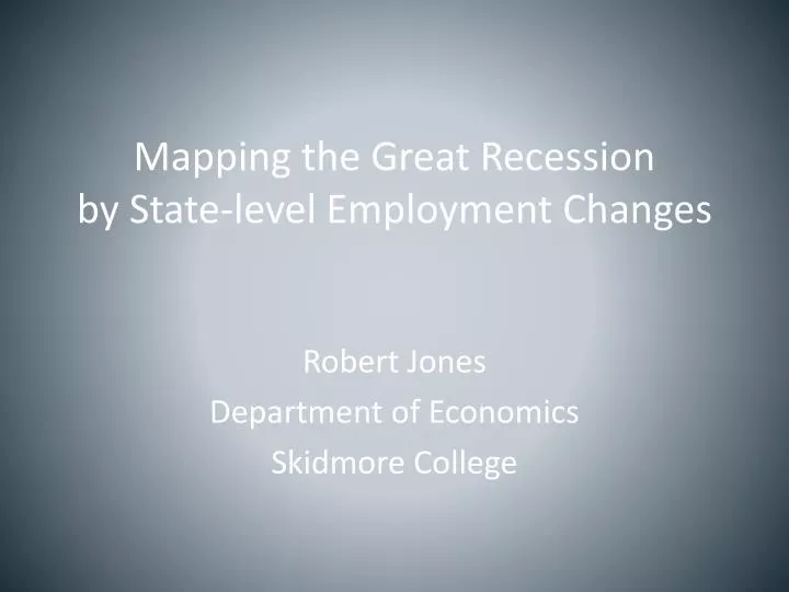 mapping the great recession by state level employment changes