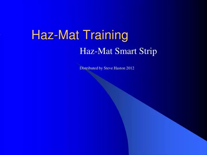 haz mat training