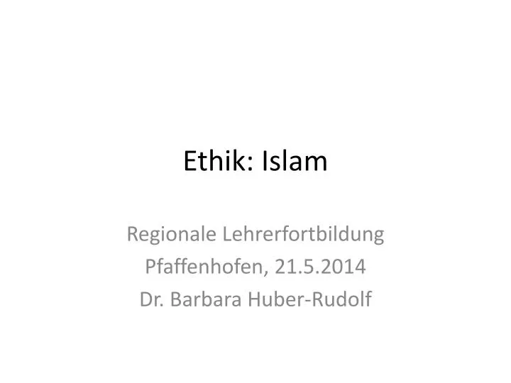 ethik islam