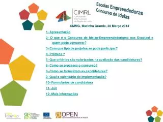 escolas empreendedoras concurso de ideias