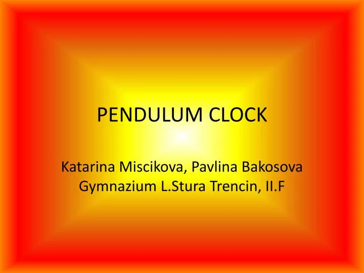 pendulum clock