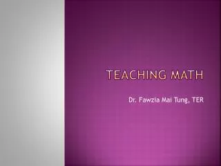 Teaching Math