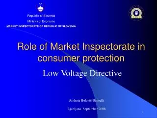 Role of Market Inspectorate in consumer protection