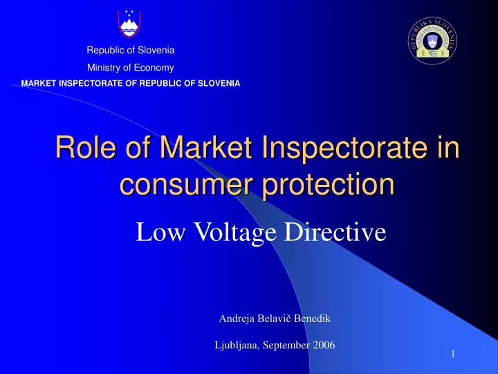 role of market inspectorate in consumer protection