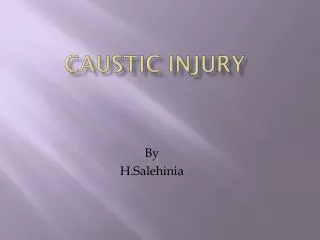 Caustic Injury