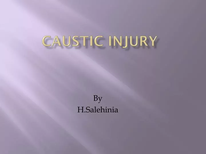 caustic injury