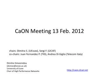 caon meeting 13 feb 2012