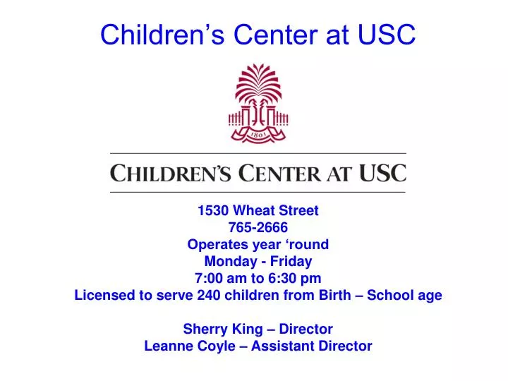 children s center at usc
