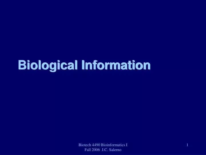 biological information