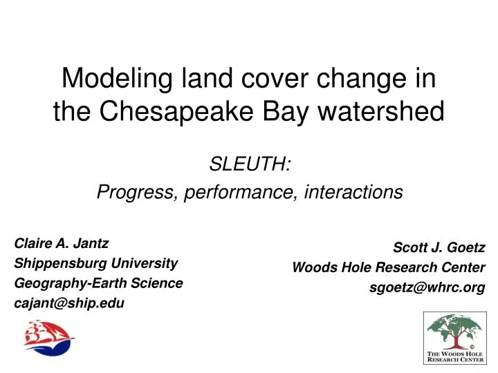 modeling land cover change in the chesapeake bay watershed