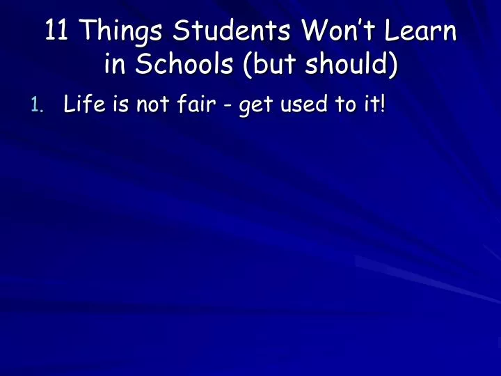 11 things students won t learn in schools but should