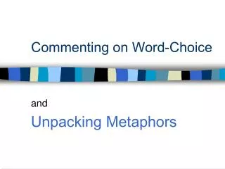 Commenting on Word-Choice