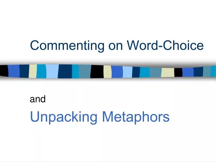 commenting on word choice