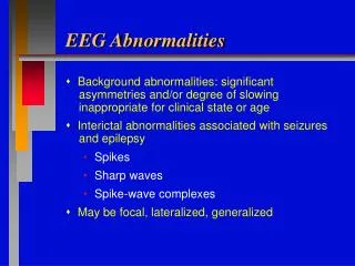 EEG Abnormalities