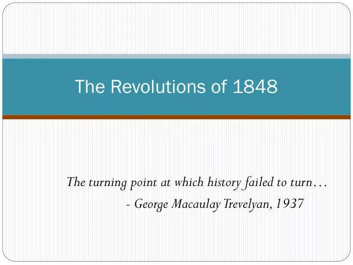 the revolutions of 1848