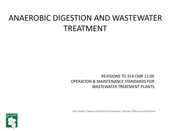 anaerobic digestion and wastewater treatment