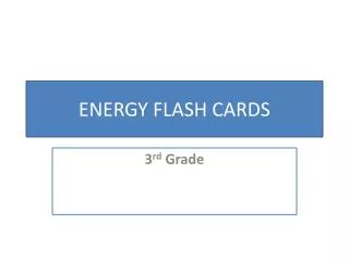 ENERGY FLASH CARDS