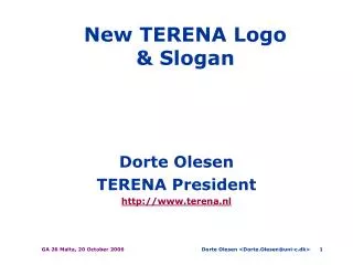 New TERENA Logo &amp; Slogan