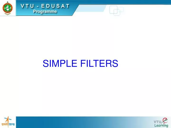 simple filters