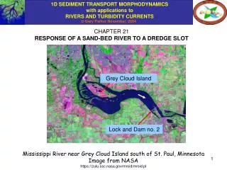 CHAPTER 21 RESPONSE OF A SAND-BED RIVER TO A DREDGE SLOT